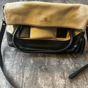 Kate Spade Black and Cream Leather Bag